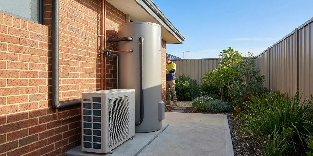 Heat Pump Hot Water service by licensed plumber in Rockingham WA